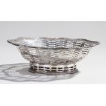 Victorian silver basket, Sheffield 1852, maker Aktin Bro, the undulating bowl with pierced foot, 4.