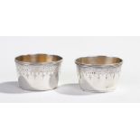 Pair of Victorian silver salts, London 1881, maker John Aldwinckle & James Slater, the silver gilt