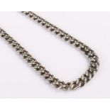 Silver pocket watch chain section each link hallmarked 26cm long