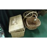 Collection of Wicker hampers and baskets (qty)