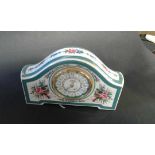 Minton Rose Mantel clock No 418,13cm high