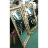 Two gilt mirrors 113x59cm and 117x86cm