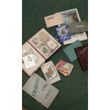 Mixed lot to include Aviation interest, greetings cards in an album, postcards, and cigarette