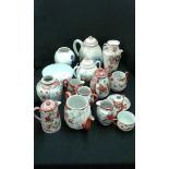 Collection of Japanese Satsuma ware pots, jugs, jars, etc together with further Japanese Tea pots