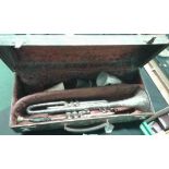 Cased 1930's/40's Reynolds of Manchester silver trumpet