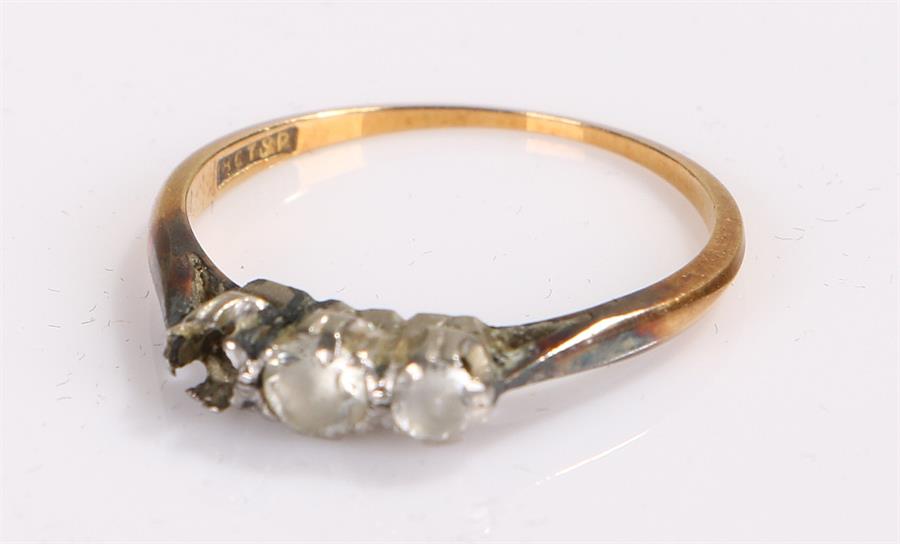 18 carat gold ring, in AF condition, 1.5 grams