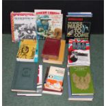 Collection of books including, The Shape of Wars to Come, The Royal Navy, The Life of Mahatma