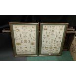 Two watercolours of furniture fitting designs. including gilt frames 56 x 38cm, (2)