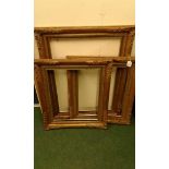 Three moulded gilt picture frames,the largest,87x69cm (3)