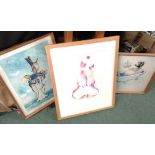 Three prints to include two Ronald Searle limited edition of 1975 entitled I am the Monarch of the