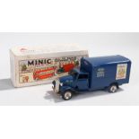 Tri-ang Minic tinplate clockwork LNER Delivery Van, in blue, LNER EXPRESS PARCELS SERVICE and Tri-