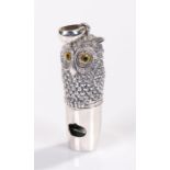 Silver whistle in the form of an owl
