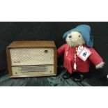 Large Paddington Bear and a Philco radio model number A3658 (2)