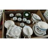 A quantity of ceramics, French made coffee set, soup bowls and plates, etc, (Qty)