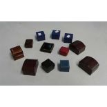 Jewellery boxes, leather example, rings boxes, etc,. (qty)