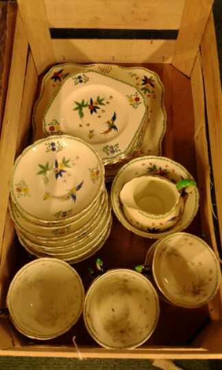 Tuscan China part tea set, jug, cups, plates, etc, (Qty)
