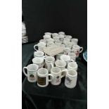 A collection of Franklin Porcelain, Brewery's of the World miniature tankards complete with