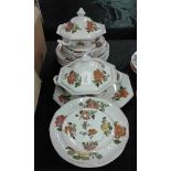 Wedgewood Kimono porcelain soup bowls, serving dishes and plates, (Qty)