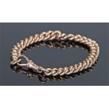 9 carat gold bracelet, with links and a clip end, formally a watch chain, 13.5 grams