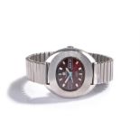 Tressa gentleman's stainless steel wristwatch, the red signed red with baton hours, day/date