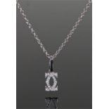 Cartier, a diamond set pendant necklace, with a diamond set pendant, 8mm diameter