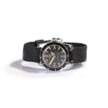 Smiths divers type gentleman's stainless steel wristwatch, the signed black dial with luminous