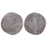 Edward VI Shilling (1547-1553) rose I, value XII