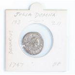 Julia Domna Roman Denarius, 193-211