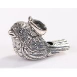 Silver whistle in the form of a bird