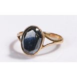 9 carat onyx ring, ring size V