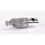 Silver whistle in the form of an eagle