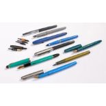 Fountain pens and pens, to include Plaginum, Parker, (qty)