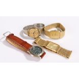 Wristwatches, all gentleman's to include Citizen, Montine, Sekonda and Philip Mercier, (4)