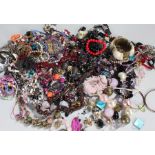 Collection of costume jewellery, necklaces, bangles, etc, (qty)