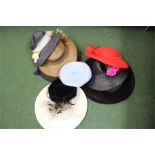 Collection of ladies hats, various styles and sizes