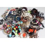 Collection of costume jewellery, necklaces, bangles, etc, (qty)