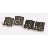 Pair of cufflinks, with CK to each