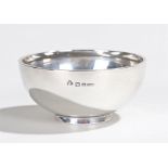 Indian silver bowl, the foot inset with a Victorian one rupee coin dated 1840, 7.5cm diameter