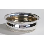 Sterling silver bowl, with beaded rim, the body with inscription "William Fitz-Gerald Normand 10th