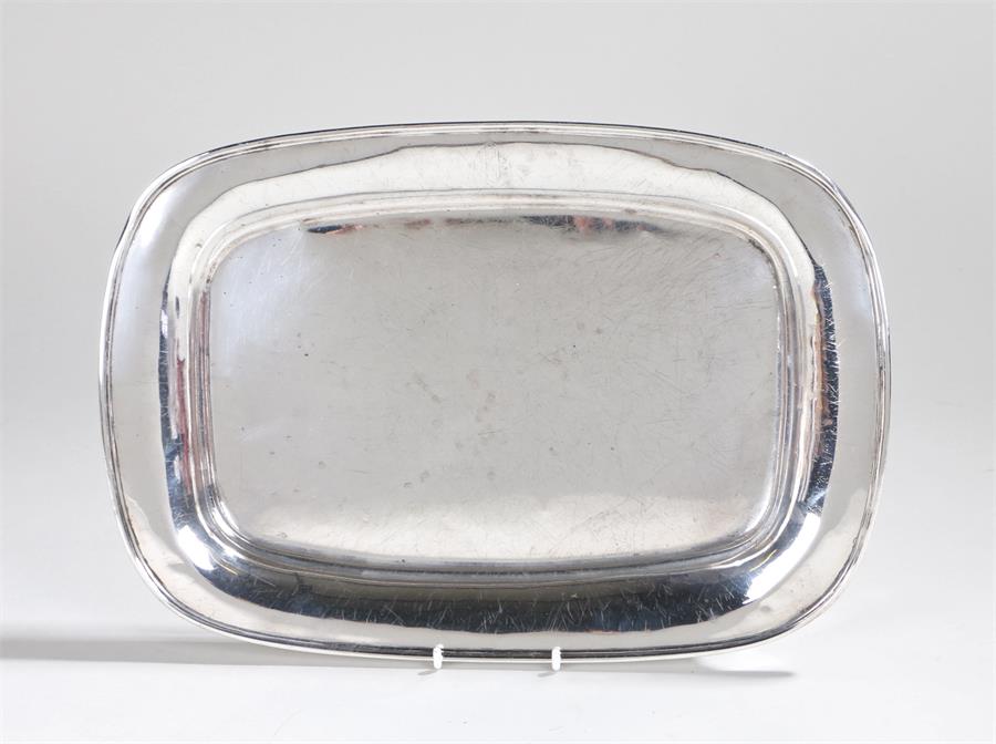 USA Sterling silver tray, the dish tray with broad rim, 15.6oz, 35cm long