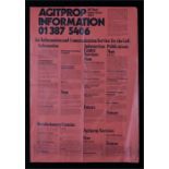 Left propaganda poster "Agitprop...An information and communication service for the left", 35cm x