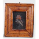Early 19th Century wax portrait miniature of Admiral St Vincent, purchased from the Poynton Sale,