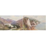 E.J.W. (British, 19th Century) two watercolours, paper labels to the reverse Loch Lomond dated 88