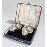 Pair of Elizabeth II silver sauce boats, Sheffield 1963, maker Viners Ltd, with shaped side and