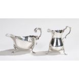 Elizabeth II silver cream jug, London 1962, maker J B Chatterley & Sons Ltd, with acanthus leaf