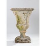 Composite garden urn, of large proportions, in the classical taste, 81cm high