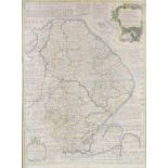 Emanuel Bowen (British, 1694-1767): A map of Lincolnshire divided into its Wapontakes, printed for