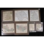 Two maps of Oxfordshire by Creighton & Kitchin, two maps of England & Wales, map of Yorkshire, map