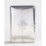 Danish silver cigarette case, 1933, assay masters mark for Johannes Siggaard, Maker OAT, the