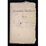 Shipping related book, hand written by Jeremiah Hardacre, beginning April 15th AD 1844, including